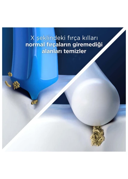 Oral-B Pro Cross Action X-Filament 4 Adet Siyah Şarjlı Diş Fırçası Yedek Başlığı - 7