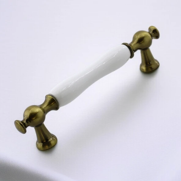 Aruh Porselen Antik Sarı Kulp 128 mm Mobilya Çekmece Mutfak Dolabı Dolap Kapak Kulplar Kulb Kulpu - 4