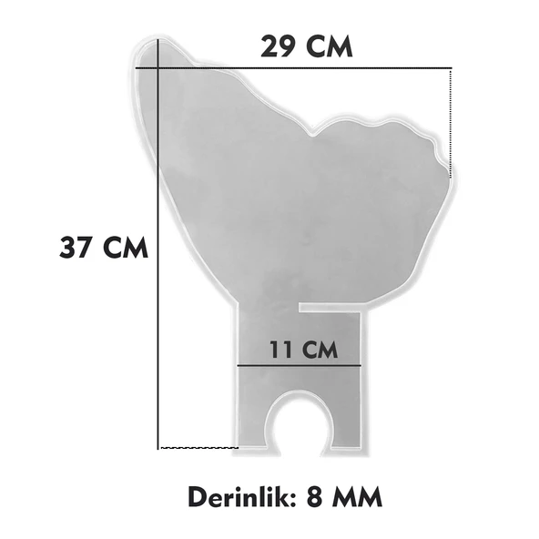 Epoksi Silikon Kalıp Kuran-ı Kerim Kelebek Model Çift Rahle Kalıbı - Resim 5