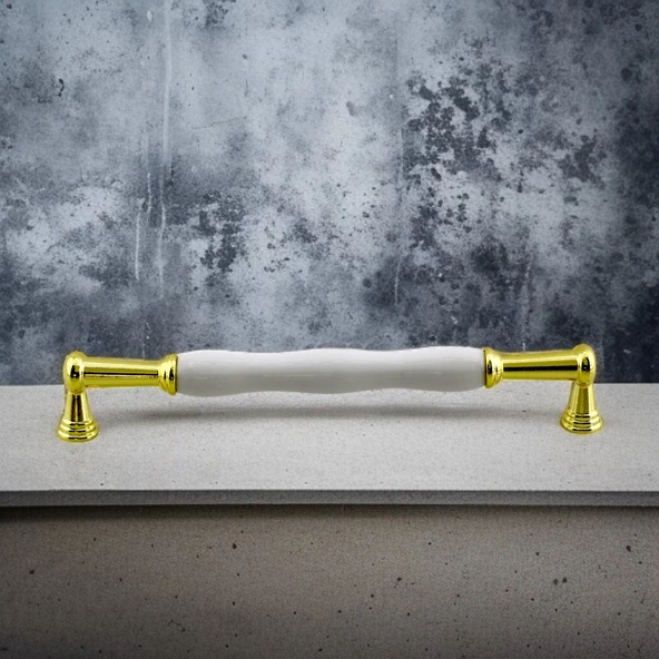 Anav Porselen Gold Altın Kulp 192 mm Mobilya Çekmece Mutfak Dolabı Dolap Kapak Kulplar Kulb Kulpu - Resim 8