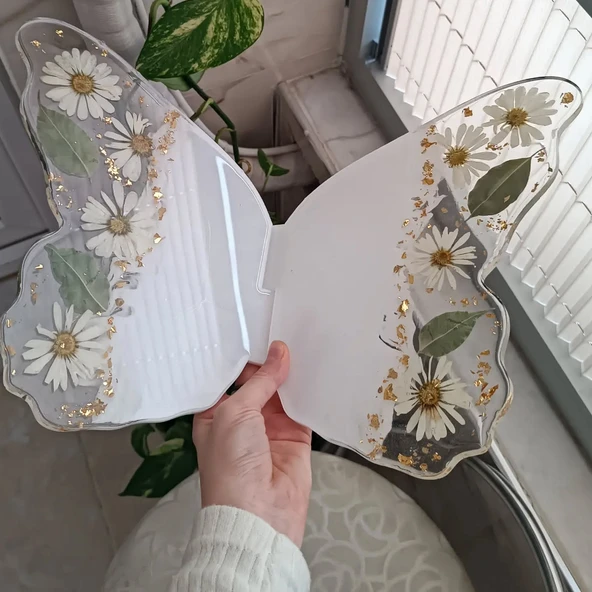 Epoksi Silikon Kalıp Kuran-ı Kerim Kelebek Model Çift Rahle Kalıbı - Resim 3