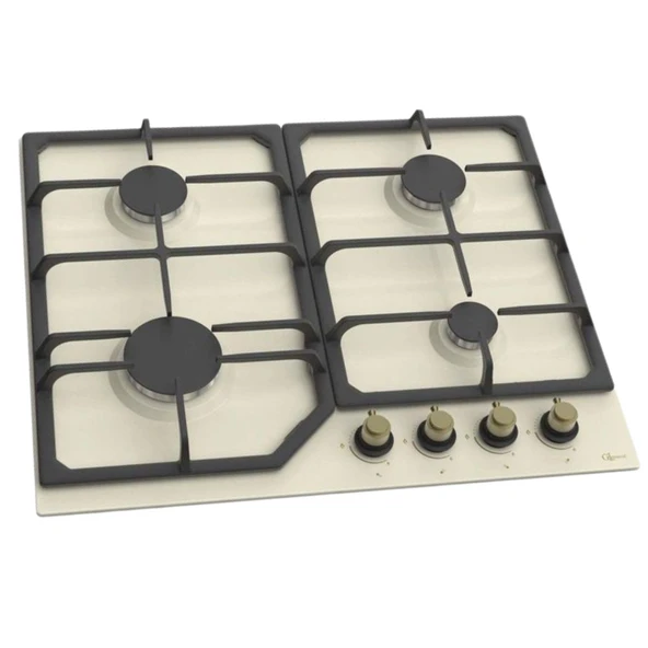 GL General GLO 024SARK Rustik 60 cm Krem Emaya Ankastre Ocak - 2