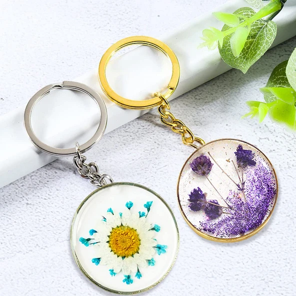 Epoksi Silikon Kalıp Çoklu Yuvarlak Anahtarlık Kolye Küpe Kalıbı 3.5 CM 36 Lı - 5