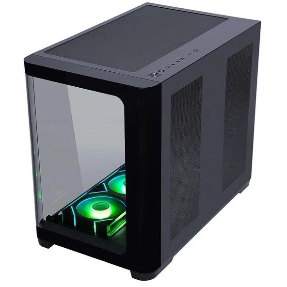 GameBooster GB-G2851BB Sea View USB 3.0, ATX 7 x ARGB Fanli, Siyah Kasa PSU Yok - 3