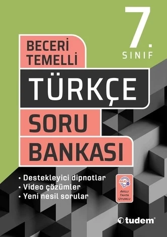 TUDEM YAYINLARI 7.SINIF TÜRKÇE BECERİ TEMELLİ SORU BANKASI