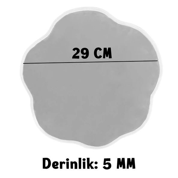Epoksi Silikon Kalıp YERLİ Nişan ve Söz Tepsi Kalıbı Papatya Model 29 CM - 2