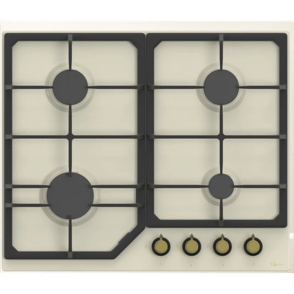 GL General GLO 024SARK Rustik 60 cm Krem Emaya Ankastre Ocak