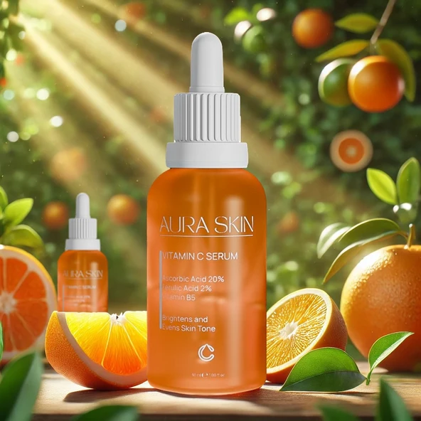 Vitamin C Serum Kırışıklık Yüz Sivilce Güneş Leke