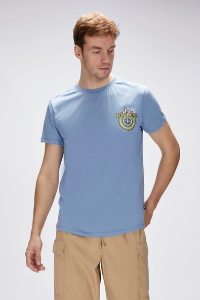 Bad Bear Anderson Element Mavi Erkek Baskılı Tişört - Resim 2