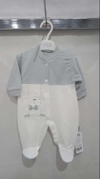 uğurböceğiçocuk Sallana Tavşan Penye Bebek Patikli Tulum 2410 - 7
