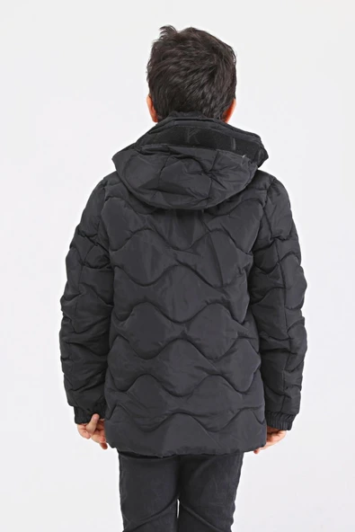 Erkek Çocuk Mont Siyah 51230s - 6