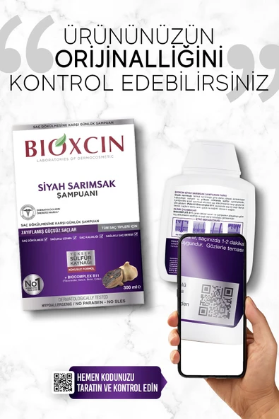 Bioxcin Siyah Sarımsak Şampuan 3x300 Ml - Saç Dökülmesi Şampuanı - 5
