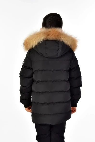 Erkek Çocuk Natürel Kürklü Mont 51254 - 7