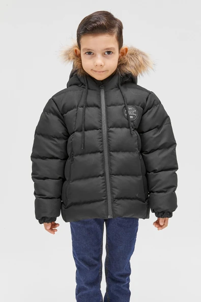 Benittokids Erkek Çocuk Natürel Kürklü Mont 51289 - 6
