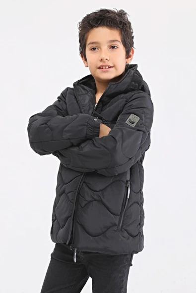 Erkek Çocuk Mont Siyah 51230s - 3