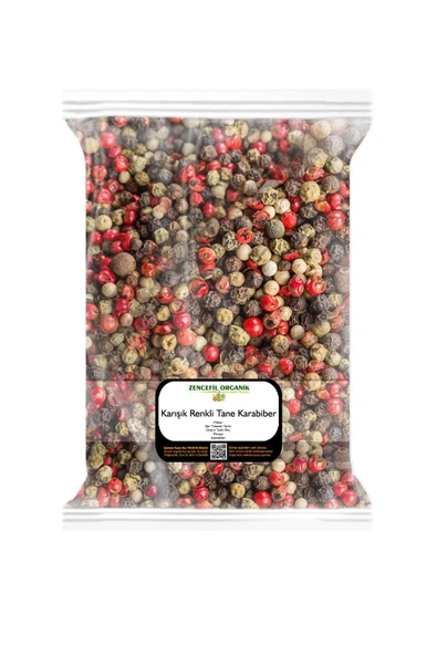 Renkli Tane Karabiber 500 Gr. Karışık Renkli Top Kara Biber 0,5 Kg.