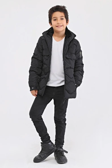 Erkek Çocuk Mont Siyah 51230s - 9