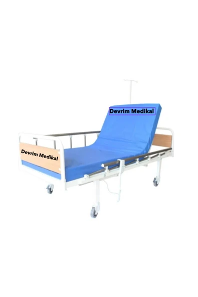 2 Motorlu Mdf Başlıklı Elektrikli Hasta Karyolası