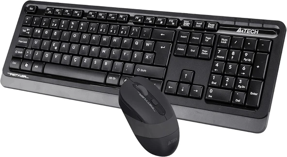 A4Tech FG1010 Fstyler Kablosuz (F) Türkçe Fn-Multimedya Klavye + 2000Dpi Nano Optik Mouse SET (Kutu Hasarlı)