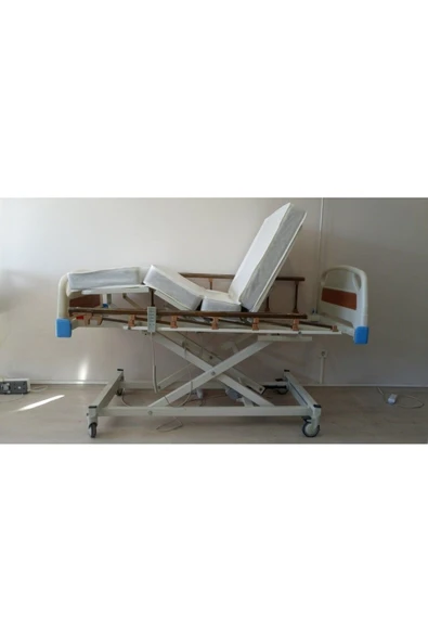 3 Motorlu ABS Tabanca Ve Asansörlü Hasta Karyolası + 4 Parçalı Yatak - 4