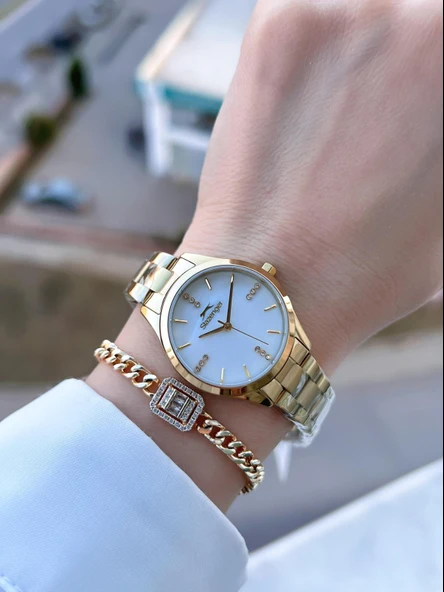 Slazenger Çelik Kordon 2 Yıl Garantili 5 Atm Bileklik Hediyeli Kadın Kol Saati BSL.9.2464.3.04 - Resim 2