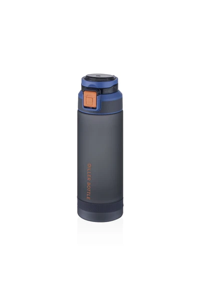 DILLER Kilitli Kapak Taşıma Askılı Lacivert Spor Matarası 790 ml