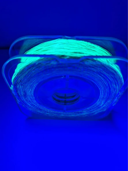 Eagenset Hazır Çapari Kombini Boru Sim Ultraviyole Uv Neon Fıstık Yeşili - Fuşya Makara - Resim 12