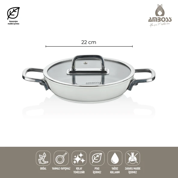 Sera Nova 13 Parça Seramik Tencere Tava Sahan Seti Beyaz - 7