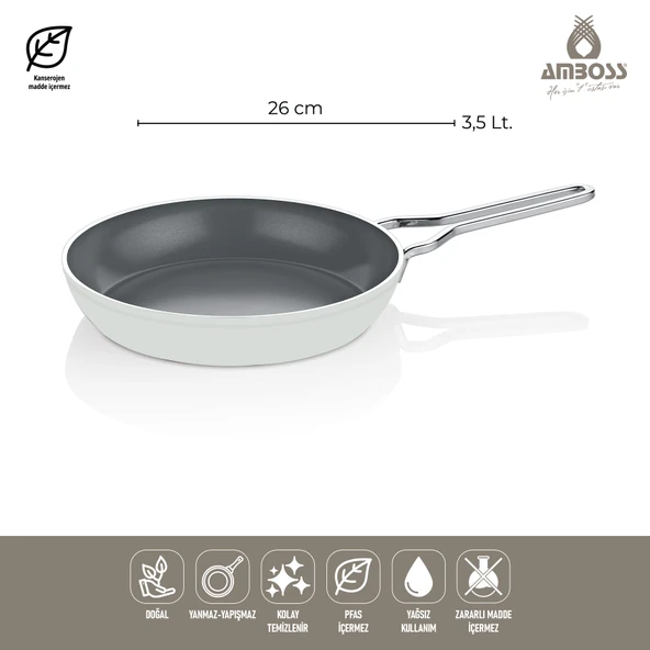 Sera Nova 13 Parça Seramik Tencere Tava Sahan Seti Beyaz - 6