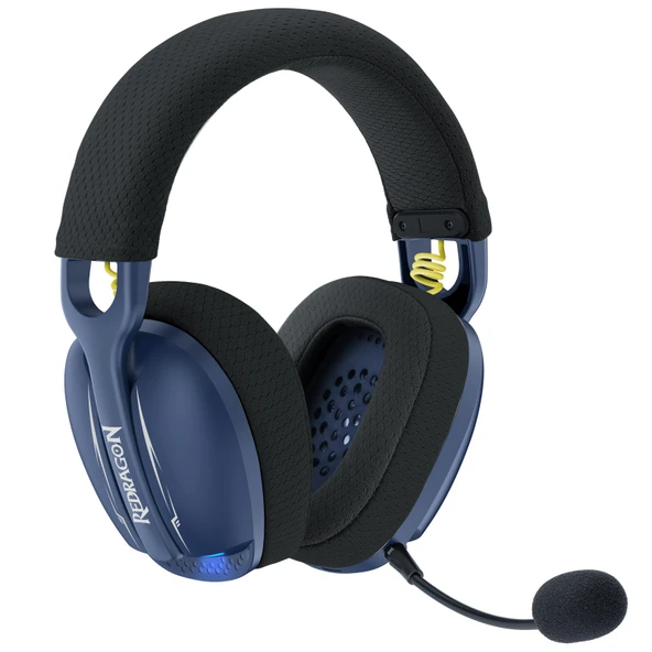 Redragon H878 Skuld Pro 3 Modlu Aydınlatmalı Wireless Oyuncu Kulaklığı - Siyah, Mavi - 2