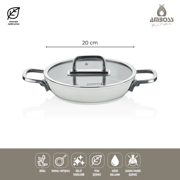 Sera Nova 13 Parça Seramik Tencere Tava Sahan Seti Beyaz - 8