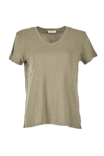 Daıdo Oversize V Yaka Kısa Kol Kadın T-Shirt - Rahat ve Şık Günlük Kombin - 6