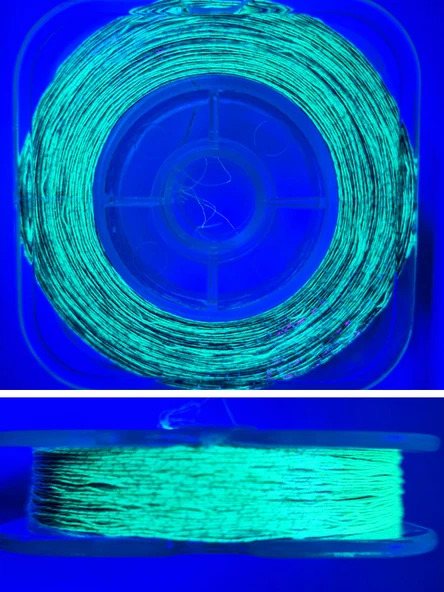 Eagenset Hazır Çapari Kombini Boru Sim Ultraviyole Uv Neon Fıstık Yeşili - Fuşya Makara - Resim 2