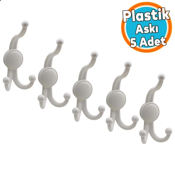 Askılık Portmanto Vestiyer Banyo Dolap Elbise Askısı Sert Plastik