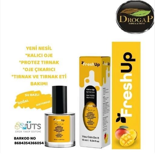 Freshup Asetonsuz Kalıcı Oje ve Protez Tırnak Çıkarıcı Mango 10 ml