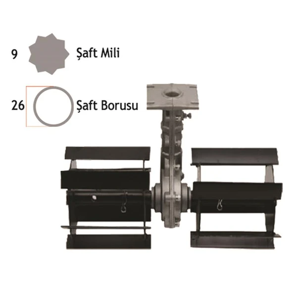 Baco BC-260700 Tırpan Ot Sıyırma Aparatı 26 mm 9 Köşe