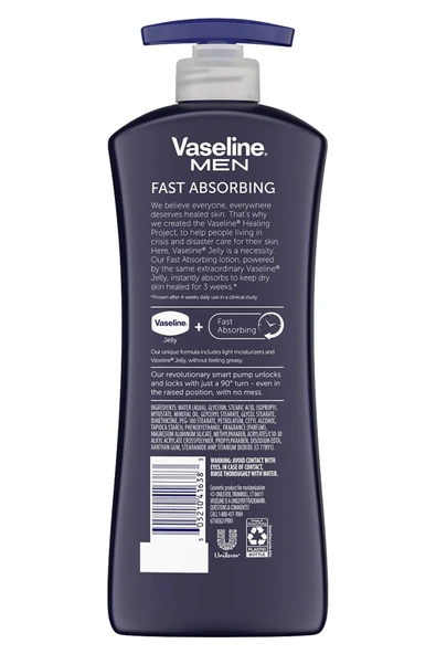 Vaseline Erkekler İçin Hızlı Emilen Nemlendirici Losyon 600ML - 2