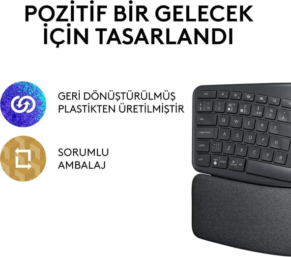 Logitech Ergo K860 920-010109 Q Kablosuz Klavye - outlet - 6