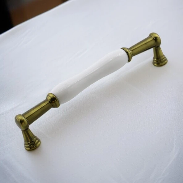 Anav Porselen Antik Sarı Kulp 160 mm Mobilya Çekmece Mutfak Dolabı Dolap Kapak Kulplar Kulb Kulpu - 4