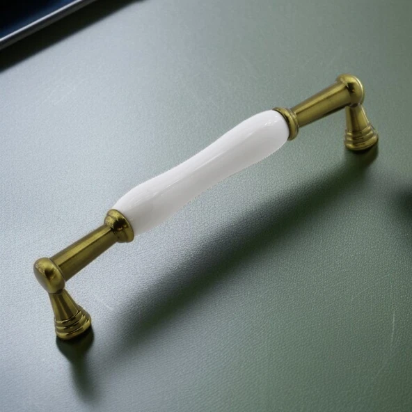 Anav Porselen Antik Sarı Kulp 160 mm Mobilya Çekmece Mutfak Dolabı Dolap Kapak Kulplar Kulb Kulpu - 2