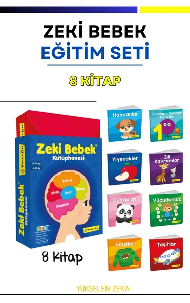 Bebek Eğitim Seti (6-24 Ay Zeki Bebek Kütüphanesi) 8'li Set