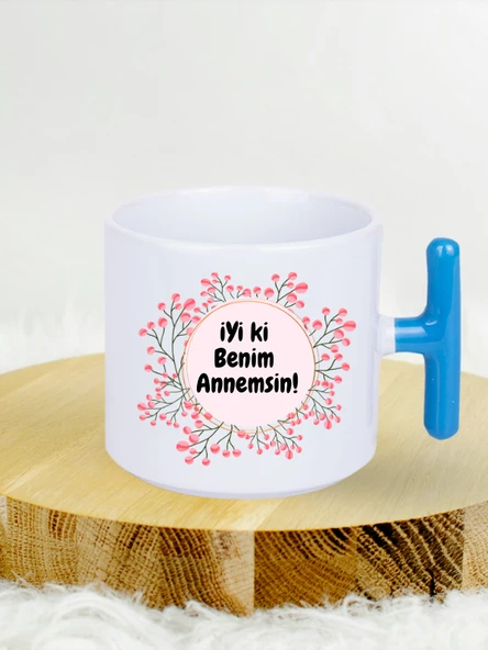 DeepCraft Anneler Günü T Kulplu Kahve Kupası Hediyelik Kupa 185ML - 3