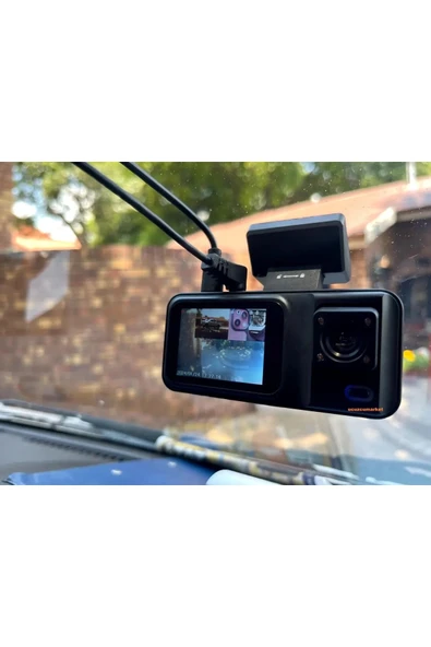 3 KAMERALI WİFİ ÖZELLİKLİ 2 İNÇ MİNİ ARAÇ İÇİ KAMERA - 2