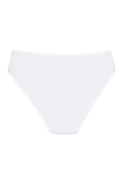6 Adet Yıldız Bayan Bambu Bikini Külot Beyaz 3910 - 2