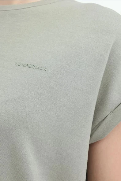 Lumberjack WL CINDY 11CK1213 5FX Yeşil Kadın Kısa Kol T-Shirt 101940882 - Resim 4