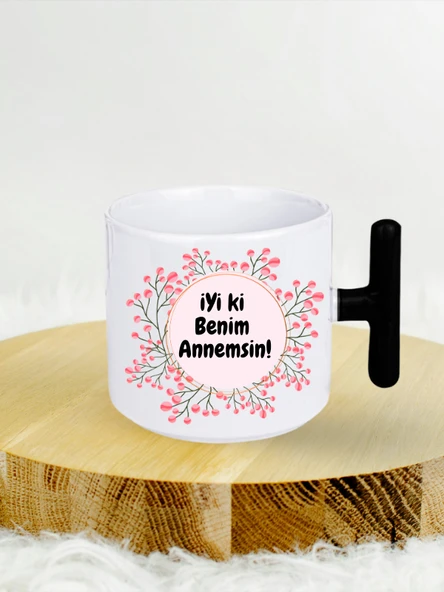 DeepCraft Anneler Günü T Kulplu Kahve Kupası Hediyelik Kupa 185ML - 5