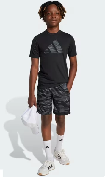 adidas Train Essentials Kamuflaj Çocuk Baskılı Şort JI6103 - Resim 3