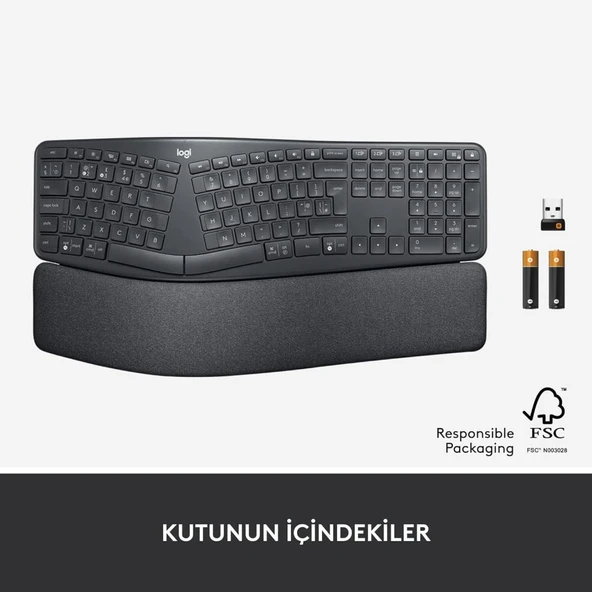 Logitech Ergo K860 920-010109 Q Kablosuz Klavye - Teşhir - Resim 7