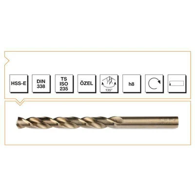 Makina Takım HSSE DIN 338 RN Altın Seri MTK 18.5 mm-MTE B00005001850