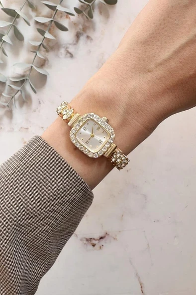 Oceanus Gold Taşlı Kadın Kol Saati